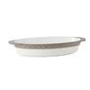 Tuxton China Inc EAF-101 3.5qt Porcelain White with Black Truffle Band Casserole- 2 EA 
