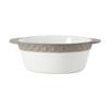 Tuxton China Inc EAF-301 3.5qt Porcelain White with Black Truffle Band Casserole- 2 EA 