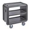 Cambro 3 Shelf Open Design Polyethylene Pro Service Cart - Black - SC230S110 