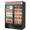 True 54in Two Door Black Exterior Flex Temp Merchandiser - GDM-49F-FLX-HC~TSL01 