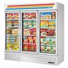 True 78in Three-Section White Exterior Freezer Merchandiser - GDM-72F-LTF-HC~TSL01 