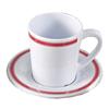 Yanco China HS-9018 Houston Red Band/White Melamine 7oz 3in dia. Mug - 4dz 