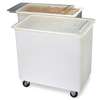 Carlisle 44gl White Mobile Ingredient Bin with Clear Lid - BIN4402 