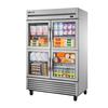True T-49G-4-HC~FGD01 49cuft Glass Door Reach-In Refrigerator with 6 Shelves 