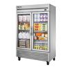 True T-49G-HC~FGD01 49cuft Two-Section Glass Door Reach-In Refrigerator 