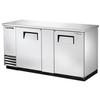 True TBB-3-S-HC 69in Two-Section Back Bar Cooler with Stainless Steel Exterior 