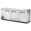 True TBB-4-S-HC 90in Three-Section Backbar Cooler with Stainless Steel Exterior 