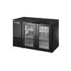 True TBB24-48-2G-Z1-BST-B-1 48in Two-Section Black Coated Reach-In Back Bar Cooler 