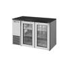 True TBB24-48-2G-Z1-BST-S-1 48in Two-Section Stainless Steel Reach-In Back Bar Cooler 