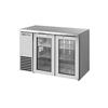 True TBB24-48-2G-Z1-SFT-S-1 48in Two-Section Stainless Steel Reach-In Back Bar Cooler 