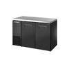 True TBB24-48-2S-Z1-SFT-B-1 48in Two-Section Black Coated Reach-In Back Bar Cooler 