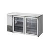True TBB24-60-2G-Z1-SFT-S-1 60in Two-Section Stainless Steel Reach-In Back Bar Cooler 