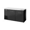 True TBB24-60-2S-Z1-SFT-B-1 60in Two-Section Black Coated Reach-In Back Bar Cooler 