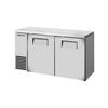 True TBB24-60-2S-Z1-SFT-S-1 60in Two-Section Stainless Steel Reach-In Back Bar Cooler 