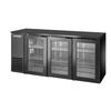 True TBB24-72-3G-Z1-BST-B-1 72in Two-Section Black Coated Reach-In Back Bar Cooler 