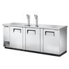 True TDD-4-S-HC 69in Draft beer cooler with Stainless Steel Exterior 