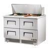 True 48in Refrigerated 18 Pan Sandwich/Salad Table with 4 Drawers - TFP-48-18M-D-4 