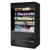 True TOAM-48-HC~NSL01 48in Black Vinyl Vertical Air Curtain Merchandiser 
