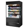 True TOAM-48GS-HC~NSL01 48in Black Vinyl Vertical Air Curtain Merchandiser 