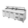 True TPP-AT-119D-2-HC 119in Refrigerated Pizza Prep Unit with StainlessSteel Exterior 