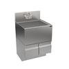 Krowne AL24-24 24in Wide Underbar Ice Bin With Quick Release Faucet 