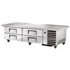 True TRCB-79-86-HC 86in Stainless Steel (4) Drawer Refrigerated Chef Base 