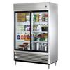 True 54in Stainless Steel 2 Slide Glass Door Reach-In Refrigerator - TSD-47G-HC-LD 