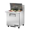True 27in Refrigerated Mega Top Sandwich Prep Table - TSSU-27-12M-B-HC 