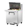 True 27in Refrigerated 12 Pan Mega Top Sandwich Prep Table - TSSU-27-12M-C-HC 