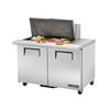 True TSSU-48-15M-B-HC 48in Refrigerated 15 Pan Mega Top Sandwich Prep Table 