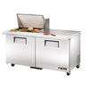 True TSSU-60-12M-B-HC 60in Refrigerated 12 Pan Mega Top Sandwich Prep Table 