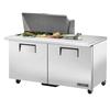 True TSSU-60-15M-B-HC 60in Refrigerated 15 Pan Mega Top Sandwich Prep Table 