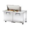 True TSSU-60-18M-B-HC 60in Refrigerated 18 Pan Mega Top Sandwich Prep Table 