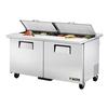 True TSSU-60-24M-B-DS-ST-HC 60in Stainless Steel Dual Side Sandwich/Salad Unit - 115V 