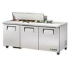 True TSSU-72-12-HC 72in Refrigerated 12 Pan Sandwich/Salad Unit with Cutting Board 