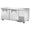 True TUC-67-HC 67in Refrigerated 2 Door Deep Undercounter Refrigerator 