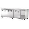 True 93in Stainless Steel 3 Door Deep Undercounter Refrigerator - TUC-93-HC 
