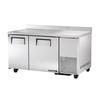 True TWT-60-32F-HC 60in Deep 2 Door Work Top Freezer with Stainless Steel Exterior 