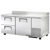 True TWT-67D-2-HC 67in Deep 2 Drawer Work Top Refrigerator with Side Compressor 