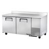 True TWT-67F-HC 67in Stainless Steel Two Section Deep Work Top Freezer 