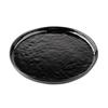 TableCraft 12533 Ridge High Gloss Black Melamine 9in dia. Plate - 1dz 