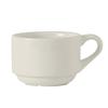 Tuxton China Inc AMU-081 Modena 3oz Ceramic Pearl White Stackable A.D. Cup - 3dz 