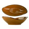 International Tableware, Inc LU-44-TA Luna 14oz Ash Stoneware Oval Bowl - 1dz 