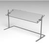 Premier Metal & Glass RTS-PORTABLE 62 62in Wide Stainless Steel Self-Serve Portable Sneeze Guard 