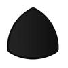 GET TP-12-BK Black Elegance Melamine 12in Triangle Plate - 1dz 