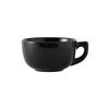 Tuxton China Inc BBF-1402 Duratux 14oz Black Ceramic Cappuccino Cup - 2dz 