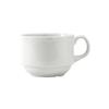 Tuxton China Inc Charleston 8oz Porcelain White Stackable Cup - 3dz - SCF-0803 