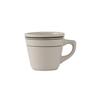 Tuxton China Inc TGB-001 Green Bay 7oz Amr White/Eggshell with Green Band Cup - 3dz 