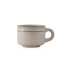 Tuxton China Inc TGB-023 Green Bay 7oz Amr White/Eggshell with Green Band Cup - 3dz 