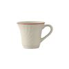 Tuxton China Inc YBF-070 Monterey 6oz Eggshell with Berry Band Ceramic Cup - 3dz 